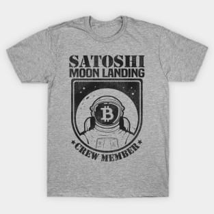 Member Satoshi Moon Landing Crew Funny Bitcoin BTC T-Shirt